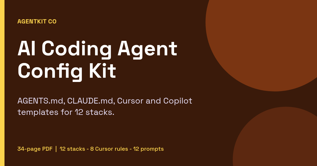 AI Coding Agent Config Kit cover